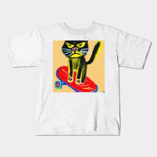 cat skate Kids T-Shirt